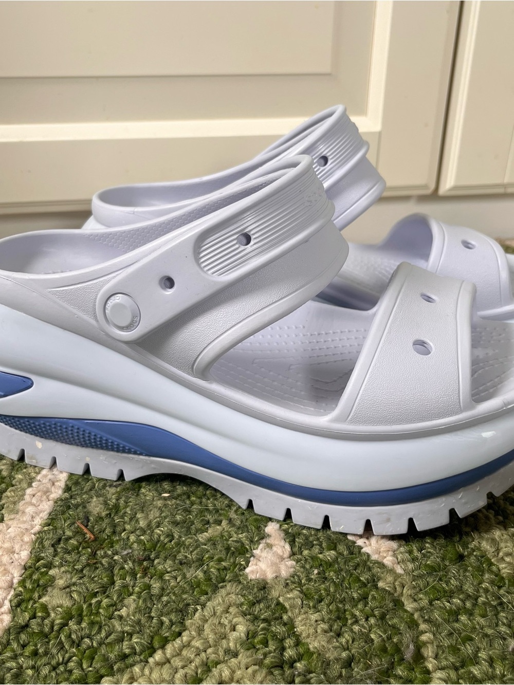 Stacked Platform mega crush Sandal - Light Lavender/Blue - Picture 2 of 7